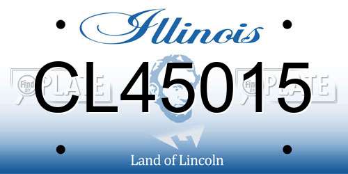 CL45015 Illinois License Plate