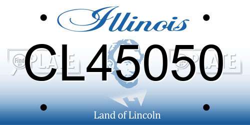 CL45050 Illinois License Plate