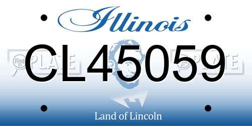 CL45059 Illinois License Plate