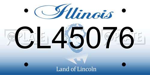 CL45076 Illinois License Plate