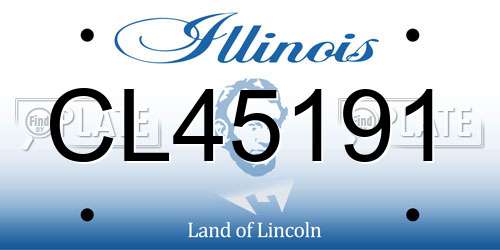 CL45191 Illinois License Plate