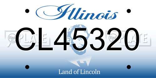 CL45320 Illinois License Plate