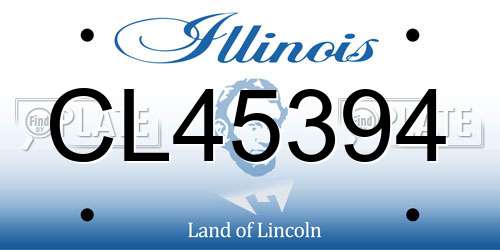 CL45394 Illinois License Plate