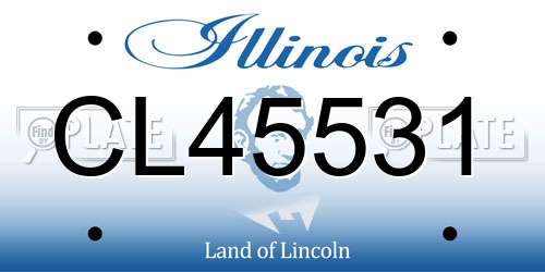 CL45531 Illinois License Plate
