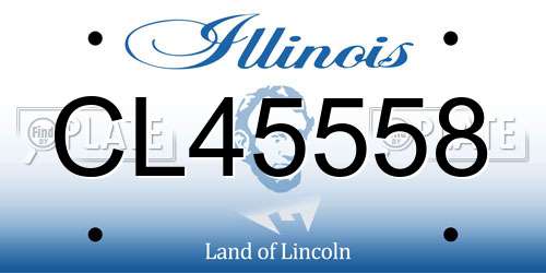 CL45558 Illinois License Plate