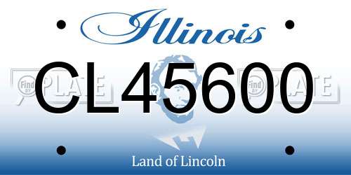 CL45600 Illinois License Plate