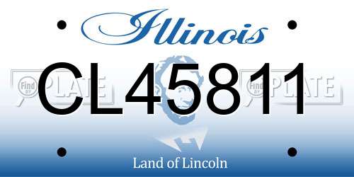 CL45811 Illinois License Plate