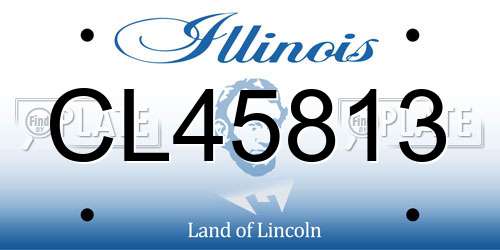 CL45813 Illinois License Plate