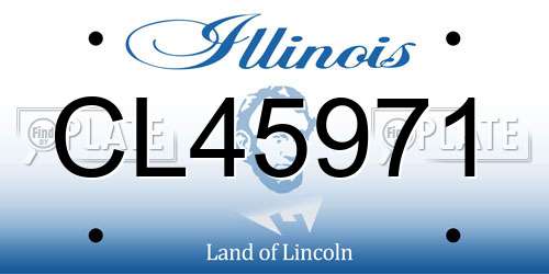 CL45971 Illinois License Plate