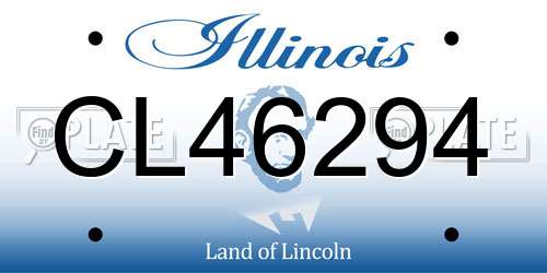 CL46294 Illinois License Plate