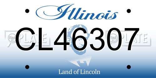 CL46307 Illinois License Plate