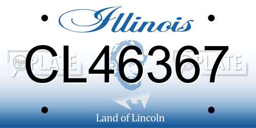 CL46367 Illinois License Plate