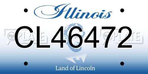 CL46472 Illinois License Plate