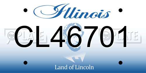 CL46701 Illinois License Plate