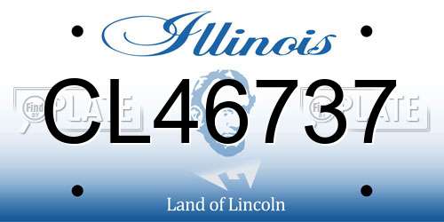 CL46737 Illinois License Plate