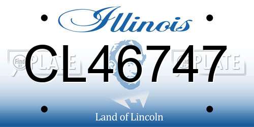 CL46747 Illinois License Plate