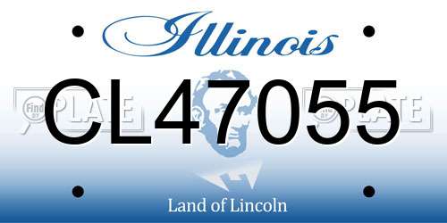 CL47055 Illinois License Plate