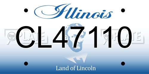 CL47110 Illinois License Plate