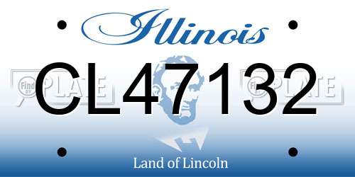 CL47132 Illinois License Plate