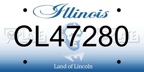 CL47280 Illinois License Plate