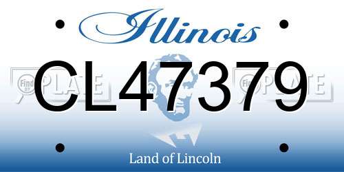 CL47379 Illinois License Plate