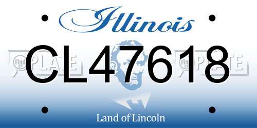 CL47618 Illinois License Plate