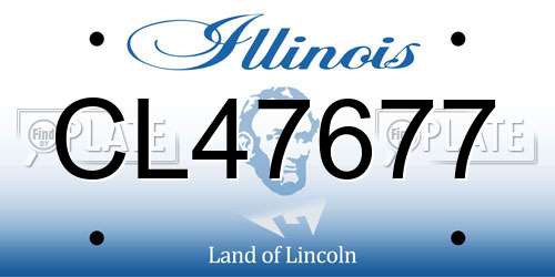 CL47677 Illinois License Plate