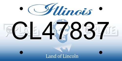 CL47837 Illinois License Plate