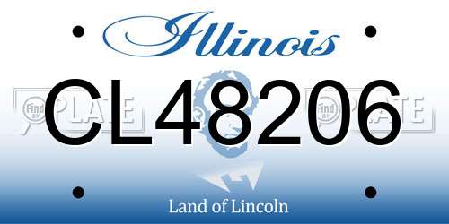 CL48206 Illinois License Plate