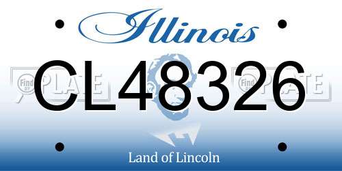 CL48326 Illinois License Plate