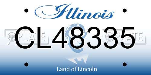 CL48335 Illinois License Plate