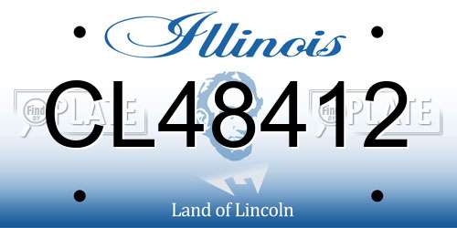 CL48412 Illinois License Plate