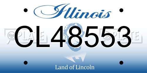 CL48553 Illinois License Plate