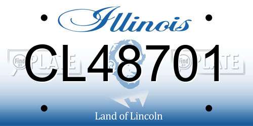 CL48701 Illinois License Plate