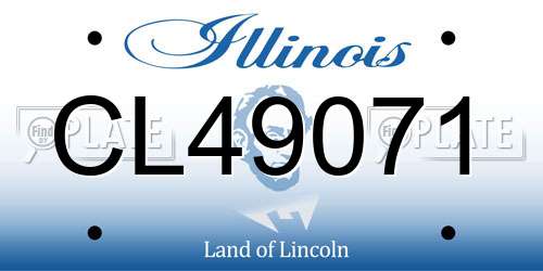 CL49071 Illinois License Plate