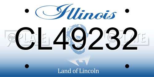 CL49232 Illinois License Plate