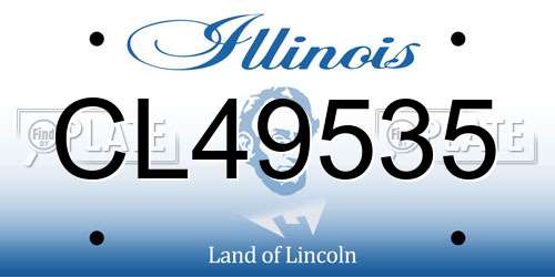 CL49535 Illinois License Plate