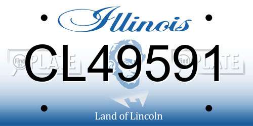 CL49591 Illinois License Plate