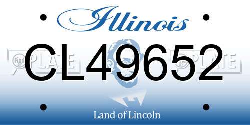CL49652 Illinois License Plate