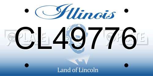 CL49776 Illinois License Plate