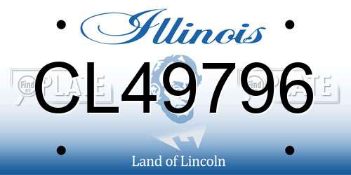 CL49796 Illinois License Plate
