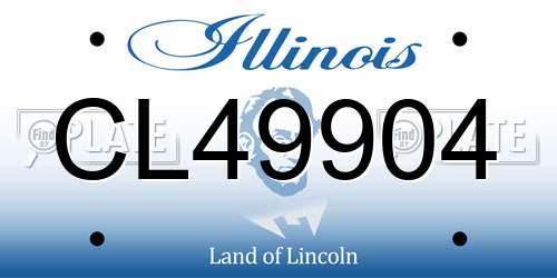 CL49904 Illinois License Plate