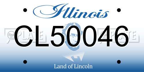 CL50046 Illinois License Plate