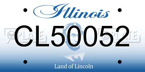 CL50052 Illinois License Plate