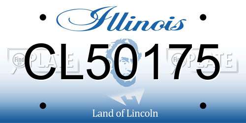 CL50175 Illinois License Plate
