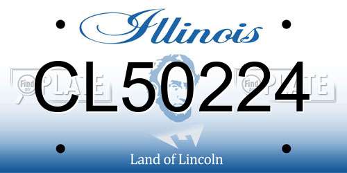 CL50224 Illinois License Plate