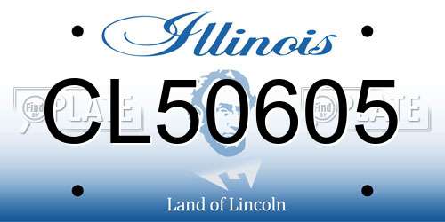 CL50605 Illinois License Plate