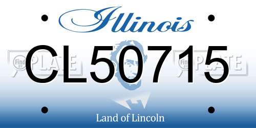 CL50715 Illinois License Plate