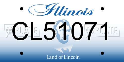 CL51071 Illinois License Plate