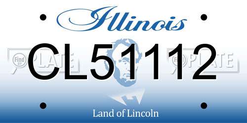 CL51112 Illinois License Plate